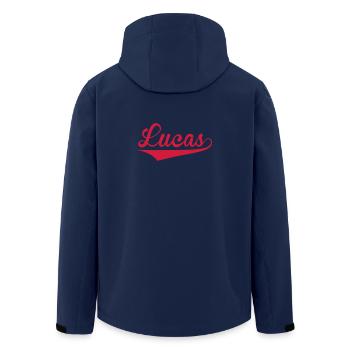 Lucas - Veste softshell homme en polyester recyclé Stanley/Stella - marine - Dos - AI Model Male 185 light (185cm)