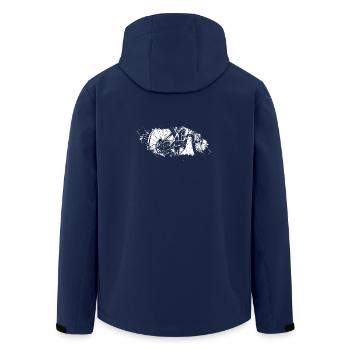 Zahnräder in Bewegung - Recycelte Männer Softshell-Jacke von Stanley/Stella - Navy - Hinten - AI Model Male 185 light (185cm)