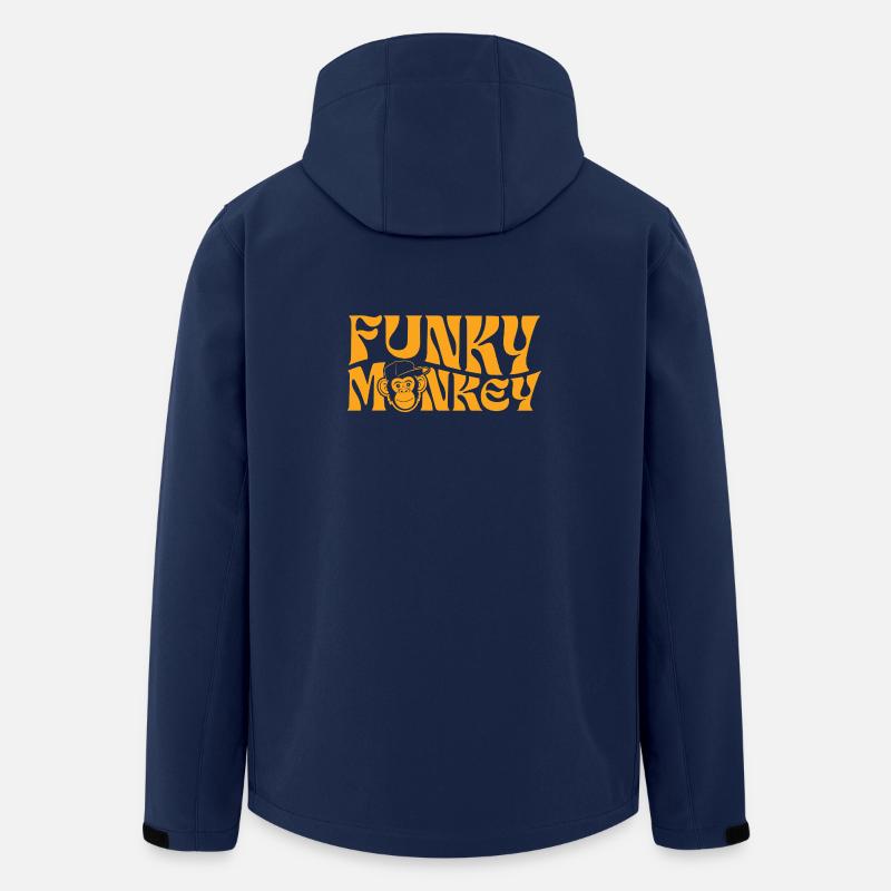 Funky Monkey Retro-Typografie - Recycelte Männer Softshell-Jacke von Stanley/Stella - Navy