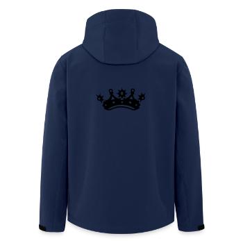 diamant - Men’s Recycled Softshell Jacket by Stanley/Stella - navy - Back - AI Model Male 185 light (185cm)