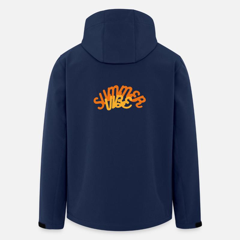 Abstraktes Farbenspiel mit warmen Tönen - Recycelte Männer Softshell-Jacke von Stanley/Stella - Navy