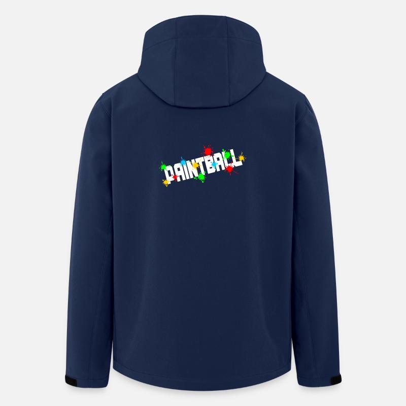Paintball mit Farbspritzern - Recycelte Männer Softshell-Jacke von Stanley/Stella - Navy