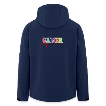Gamer Gamer Herzschlag - Recycelte Männer Softshell-Jacke von Stanley/Stella - Navy - Hinten - AI Model Male 185 light (185cm)