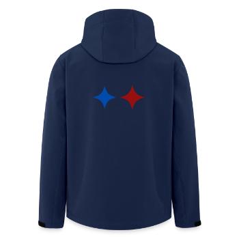 Twin Spark - Recycelte Männer Softshell-Jacke von Stanley/Stella - Navy - Hinten - AI Model Male 185 light (185cm)