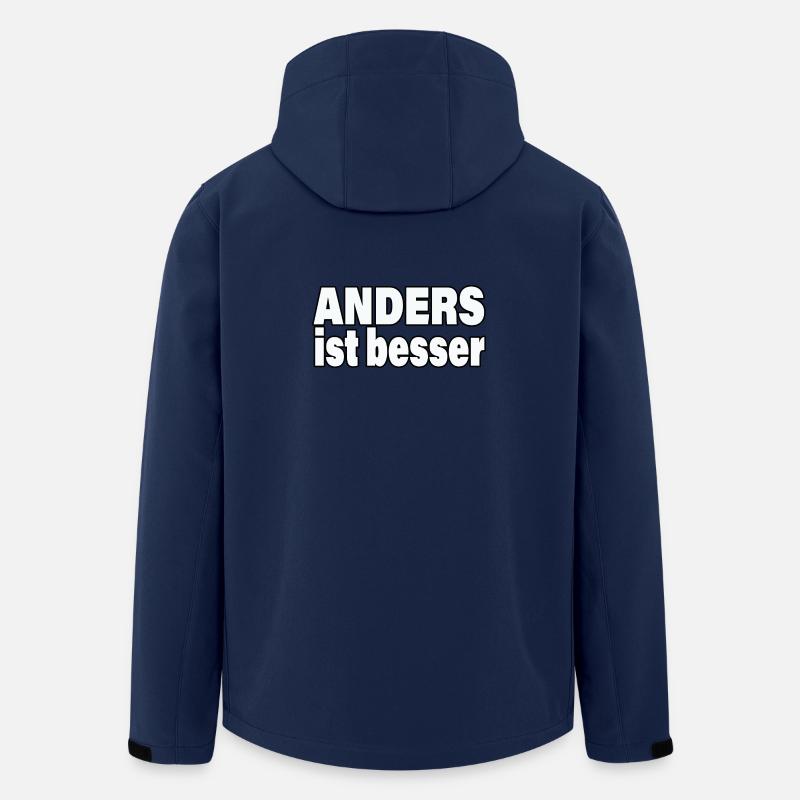 ANDERS IST BESSER - Recycelte Männer Softshell-Jacke von Stanley/Stella - Navy