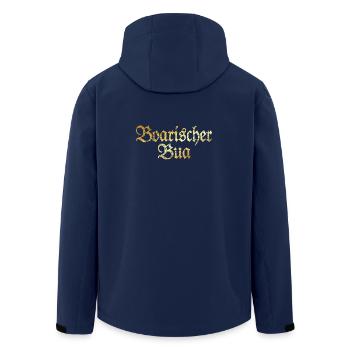 Boarischer Bua - Bayerischer Bube (Goldgelb) - Recycelte Männer Softshell-Jacke von Stanley/Stella - Navy - Hinten - AI Model Male 185 light (185cm)