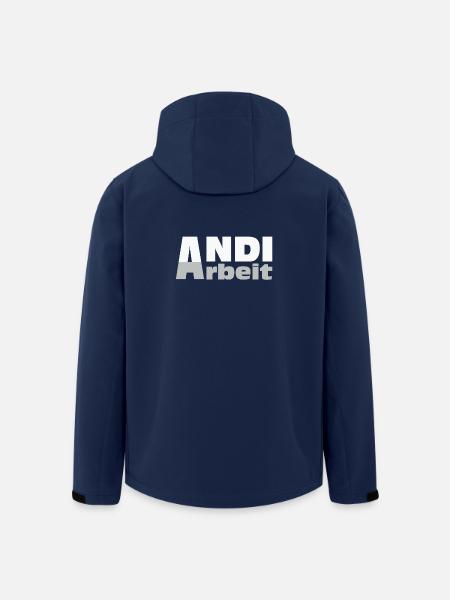 Andi Arbeit - An die Arbeit, Andreas, Andi, Andrea - Recycelte Männer Softshell-Jacke von Stanley/Stella - Navy