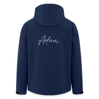 Adam Name T-Shirt Geschenk Für Männer - Recycelte Männer Softshell-Jacke von Stanley/Stella - Navy - Hinten - AI Model Male 185 light (185cm)