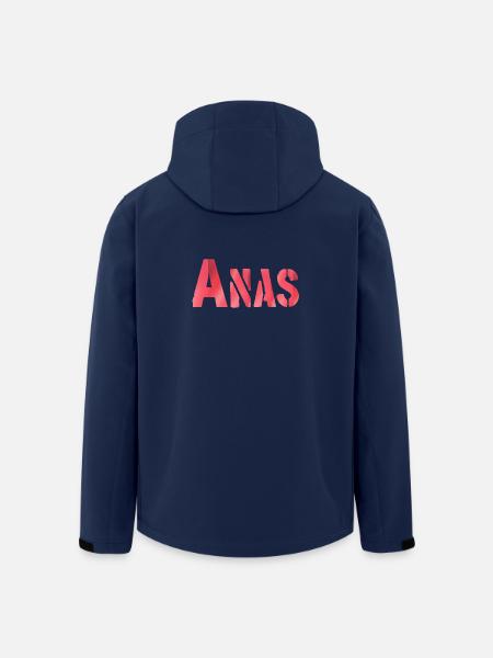 Anas Name Rot text - Recycelte Männer Softshell-Jacke von Stanley/Stella - Navy
