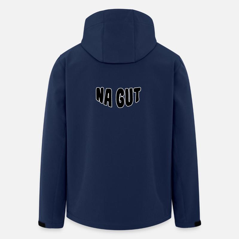 Na Gut: Mutige Outline-Handschrift - Recycelte Männer Softshell-Jacke von Stanley/Stella - Navy