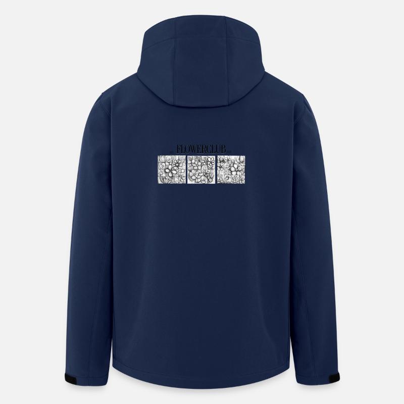 Blumenraster - Recycelte Männer Softshell-Jacke von Stanley/Stella - Navy