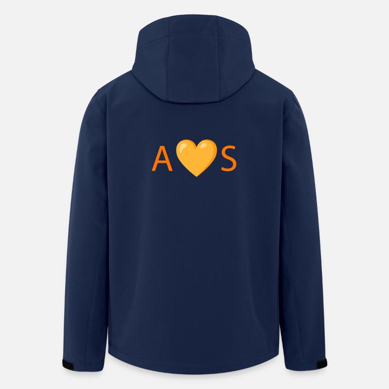 Kühne Herzform mit Schriftzug - Recycelte Männer Softshell-Jacke von Stanley/Stella - Navy