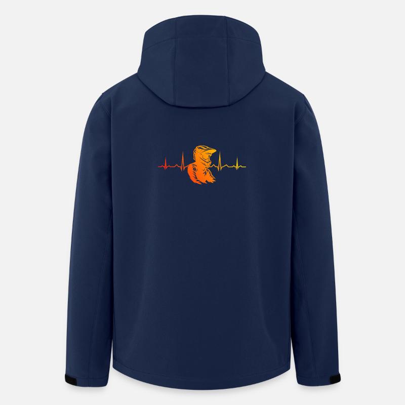 Klassisches Motocross Motiv - Recycelte Männer Softshell-Jacke von Stanley/Stella - Navy