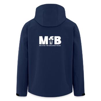 MfB Meister für Bäderbetriebe Bademeister - Recycelte Männer Softshell-Jacke von Stanley/Stella - Navy - Hinten - AI Model Male 185 light (185cm)