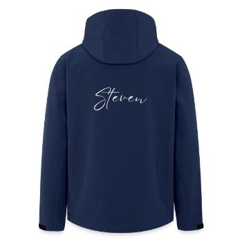 Steven Name T-Shirt Geschenk Für Männer - Recycelte Männer Softshell-Jacke von Stanley/Stella - Navy - Hinten - AI Model Male 185 light (185cm)