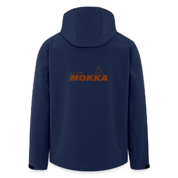 ICH LIEBE MOKKA - Recycelte Männer Softshell-Jacke von Stanley/Stella - Navy - Hinten - AI Model Male 185 light (185cm)