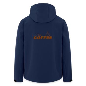 I LOVE COFFEE - Recycelte Männer Softshell-Jacke von Stanley/Stella - Navy - Hinten - AI Model Male 185 light (185cm)