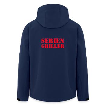 Seriengriller Grillen Grillmeister Grillsaison BBQ - Recycelte Männer Softshell-Jacke von Stanley/Stella - Navy - Hinten - AI Model Male 185 light (185cm)
