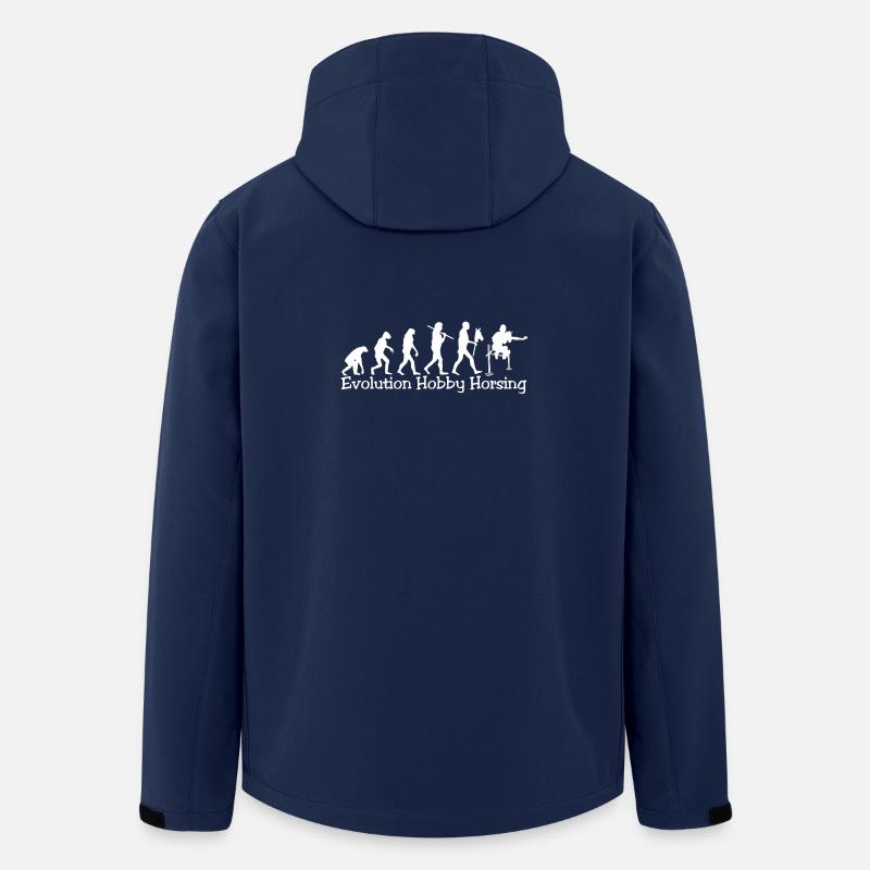 Evolution Hobby Horsing (white) - Men’s Recycled Softshell Jacket by Stanley/Stella - navy