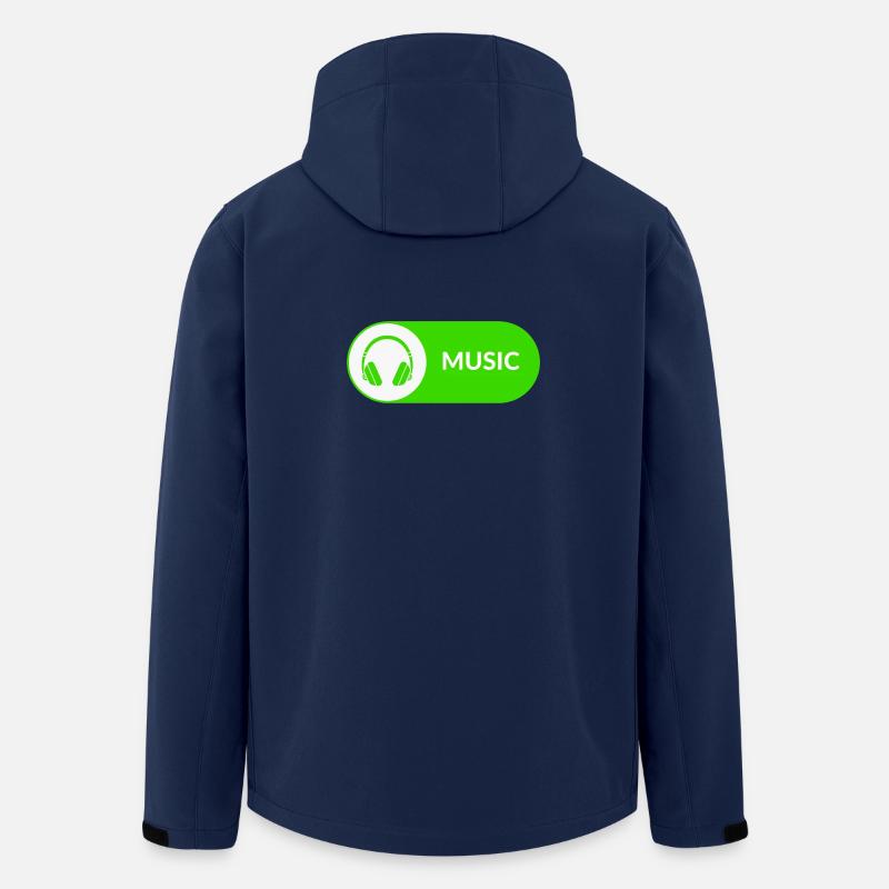 Music button - Men’s Recycled Softshell Jacket by Stanley/Stella - navy