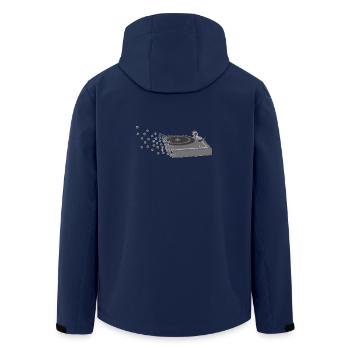 Plattenspieler Pixelart - Recycelte Männer Softshell-Jacke von Stanley/Stella - Navy - Hinten - AI Model Male 185 light (185cm)
