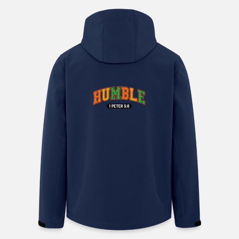 Le message d’humilité 1Pierre 5:6 - Veste softshell homme en polyester recyclé Stanley/Stella - marine