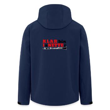 Klarinette - Klar bin I a Netter - Klarinettist - Recycelte Männer Softshell-Jacke von Stanley/Stella - Navy - Hinten - AI Model Male 185 light (185cm)