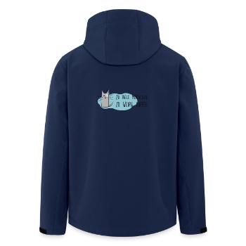 Zu viele Menschen - zu wenig Kaffee... - Recycelte Männer Softshell-Jacke von Stanley/Stella - Navy - Hinten - AI Model Male 185 light (185cm)