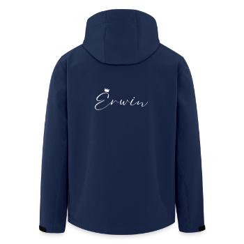 Erwin Name König T-Shirt Geschenk Männer - Recycelte Männer Softshell-Jacke von Stanley/Stella - Navy - Hinten - AI Model Male 185 light (185cm)