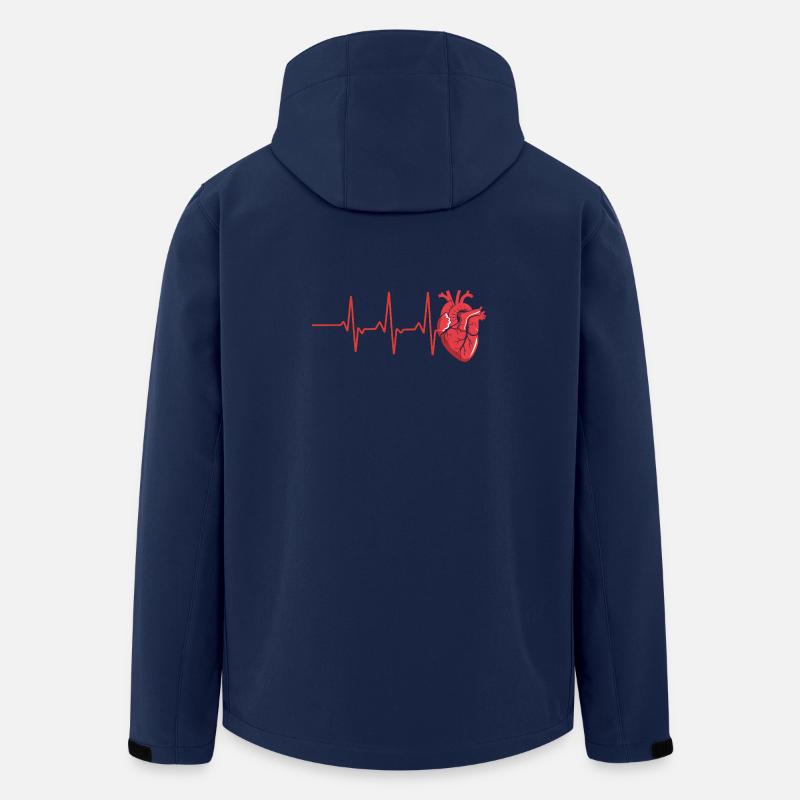 Lebenswille Herzschlag Design - Recycelte Männer Softshell-Jacke von Stanley/Stella - Navy