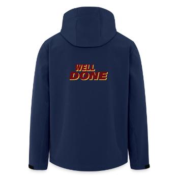 WELL DONE - Recycelte Männer Softshell-Jacke von Stanley/Stella - Navy - Hinten - AI Model Male 185 light (185cm)