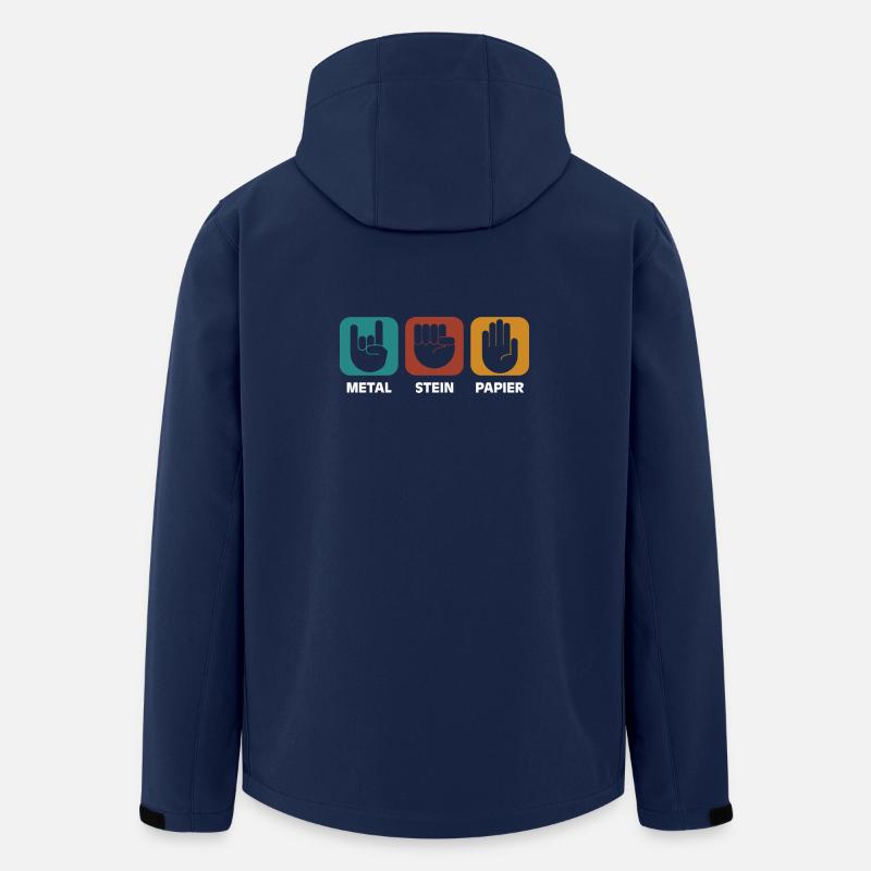 Metal Stein Papier - Recycelte Männer Softshell-Jacke von Stanley/Stella - Navy