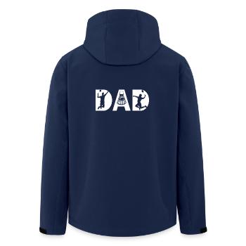 badminton dad  - Recycelte Männer Softshell-Jacke von Stanley/Stella - Navy - Hinten - AI Model Male 185 light (185cm)