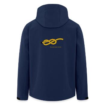 Eight Knots - Capitaine de navire à nœuds en ancre à voile - Veste softshell homme en polyester recyclé Stanley/Stella - marine - Dos - AI Model Male 185 light (185cm)