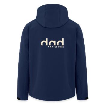 Dad of Three – Papa von drei Kindern - Recycelte Männer Softshell-Jacke von Stanley/Stella - Navy - Hinten - AI Model Male 185 light (185cm)