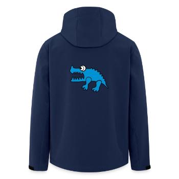 Krokodil (individuelle Farbänderung) - Recycelte Männer Softshell-Jacke von Stanley/Stella - Navy - Hinten - AI Model Male 185 light (185cm)