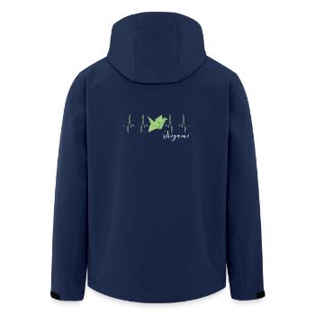 Origami Heartbeat - Recycelte Männer Softshell-Jacke von Stanley/Stella - Navy - Hinten - AI Model Male 185 light (185cm)