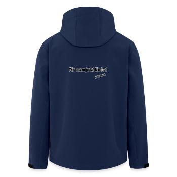 Wir essen jetzt Kinder! - Recycelte Männer Softshell-Jacke von Stanley/Stella - Navy - Hinten - AI Model Male 185 light (185cm)