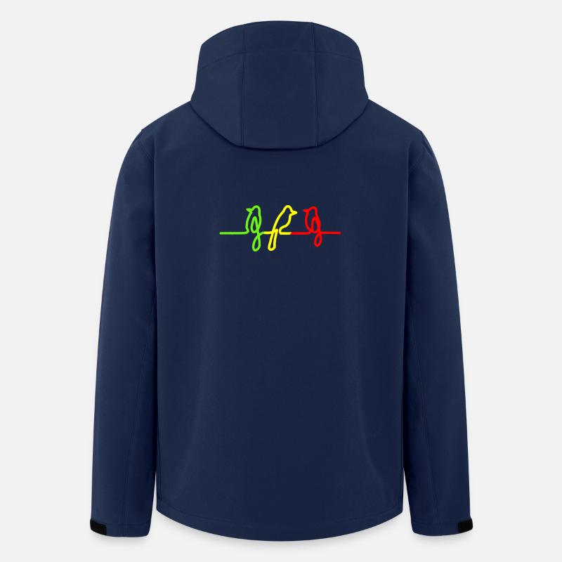Three little birds Reggae Rasta Jamaica Vogel - Recycelte Männer Softshell-Jacke von Stanley/Stella - Navy