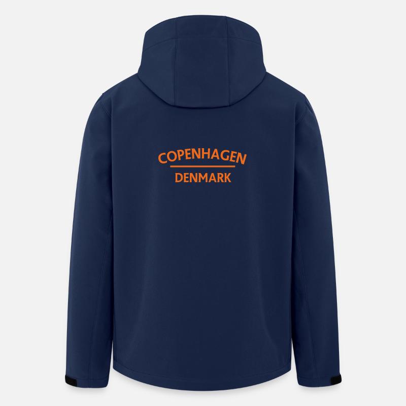 Copenhague – Danemark Textdesign - Veste softshell homme en polyester recyclé Stanley/Stella - marine