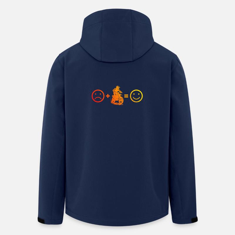 Puristisches Motocross Thema - Recycelte Männer Softshell-Jacke von Stanley/Stella - Navy