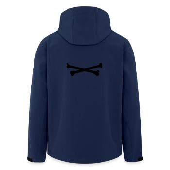bones - Men’s Recycled Softshell Jacket by Stanley/Stella - navy - Back - AI Model Male 185 light (185cm)
