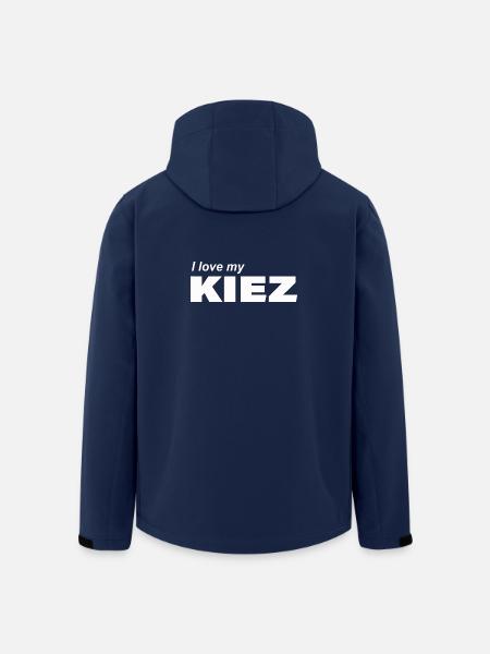 I LOVE MY KIEZ - Recycelte Männer Softshell-Jacke von Stanley/Stella - Navy