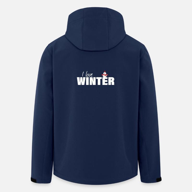 I LOVE WINTER - Recycelte Männer Softshell-Jacke von Stanley/Stella - Navy