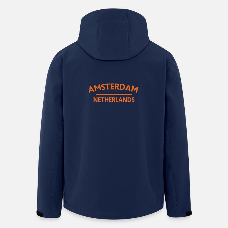 Textdesign Amsterdam – Pays-Bas - Veste softshell homme en polyester recyclé Stanley/Stella - marine