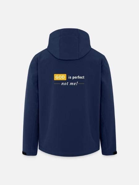 Gott ist vollkommen, nicht ich! - Recycelte Männer Softshell-Jacke von Stanley/Stella - Navy