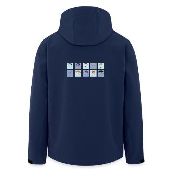 Sammlung gestresster Männer - Recycelte Männer Softshell-Jacke von Stanley/Stella - Navy - Hinten - AI Model Male 185 light (185cm)