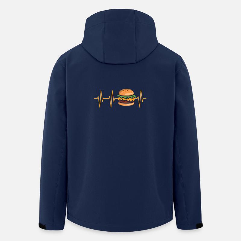 Burger Herzschlag Comic - Recycelte Männer Softshell-Jacke von Stanley/Stella - Navy