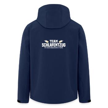 Team Schlafentzug Frischgebackener Papa - Recycelte Männer Softshell-Jacke von Stanley/Stella - Navy - Hinten - AI Model Male 185 light (185cm)
