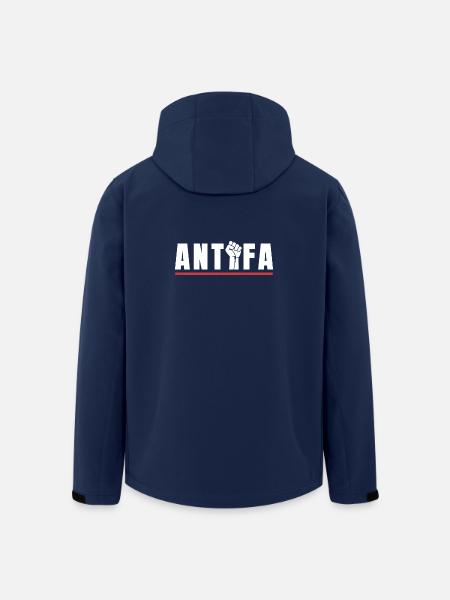 Antifa Protestfaust Antifaschistisches Statement - Recycelte Männer Softshell-Jacke von Stanley/Stella - Navy